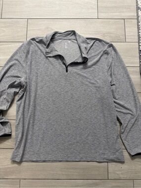 GAP Men's Light Gray Quarter-Zip Pullover